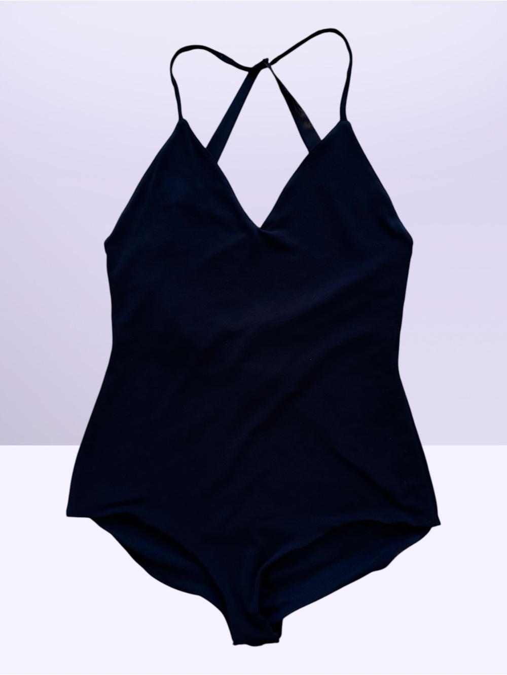 Alice + Olivia AIR Black Double-Layer Mesh V-Neck Adjustable Bodysuit - Sz Small